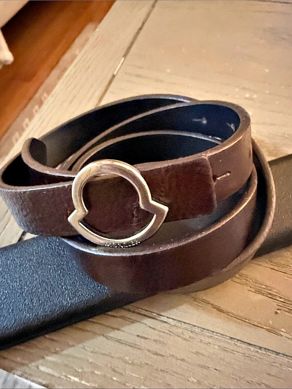 Moncler Brown Buckle Belt
